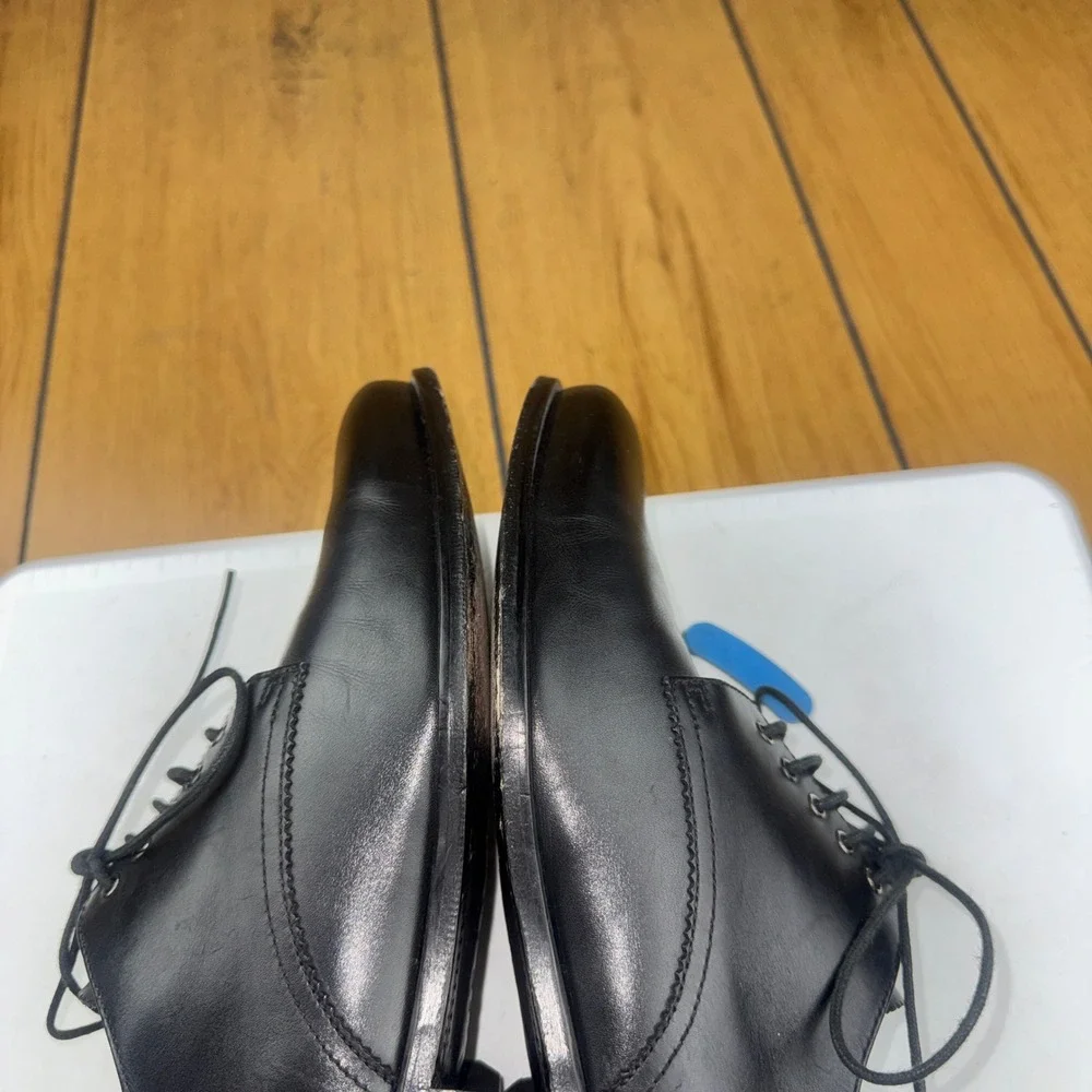 Hugo Boss Mens Black Leather Plain Toe Derby‎ Dress Shoes 8 50200689